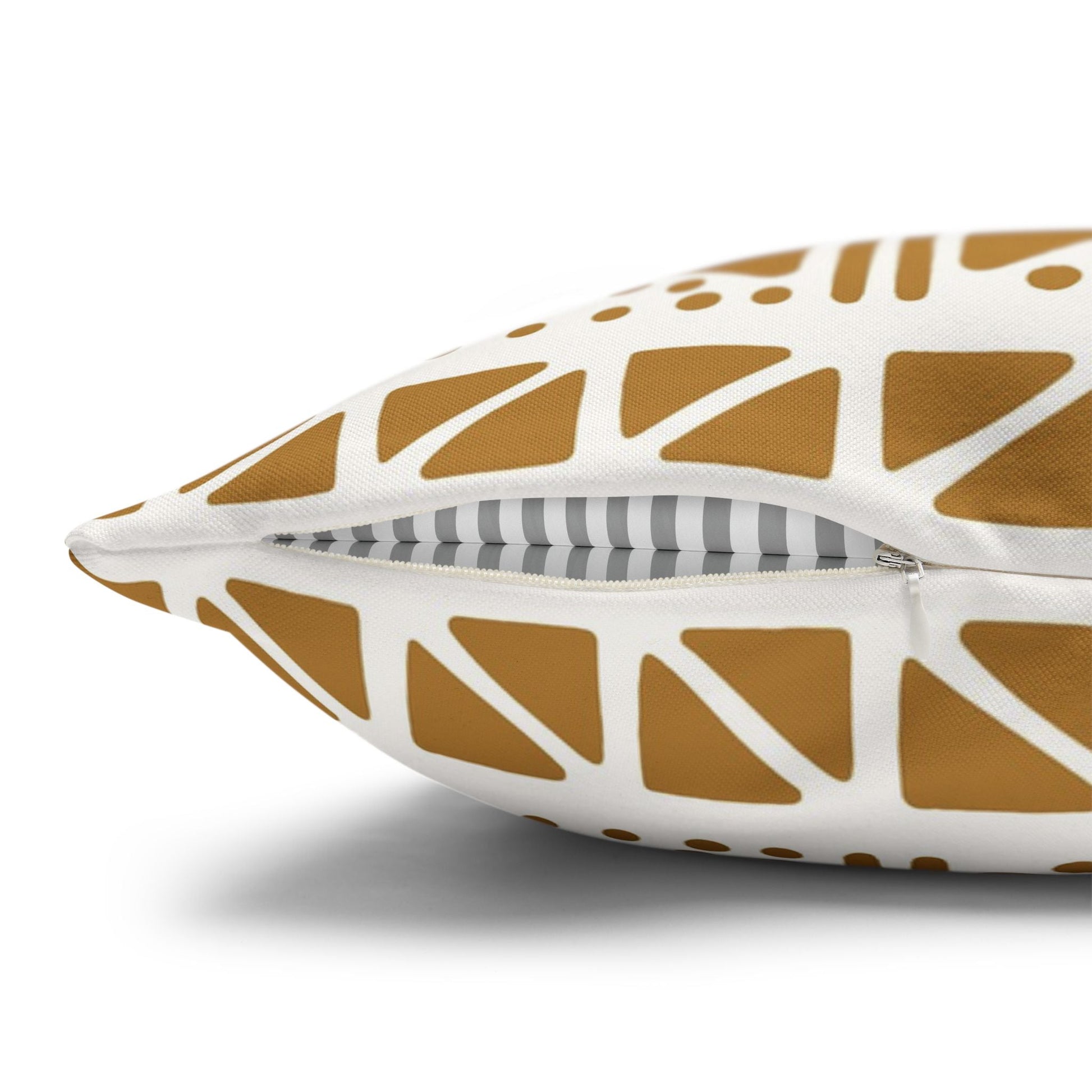 White Gold Tribal Pillow Cover - SANKTUARI DECOR