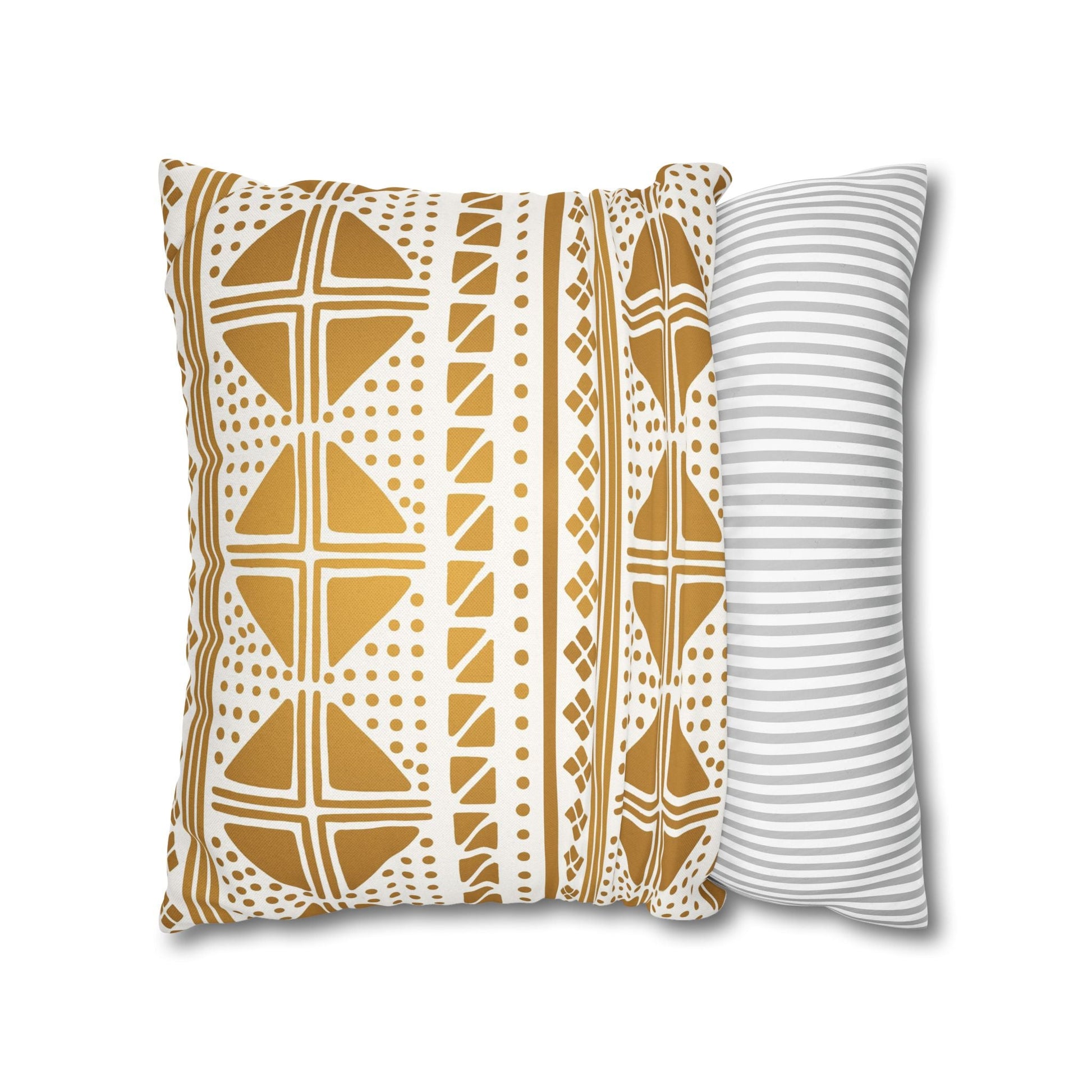 White Gold Tribal Pillow Cover - SANKTUARI DECOR