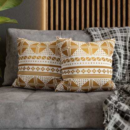 White Gold Tribal Pillow Cover - SANKTUARI DECOR